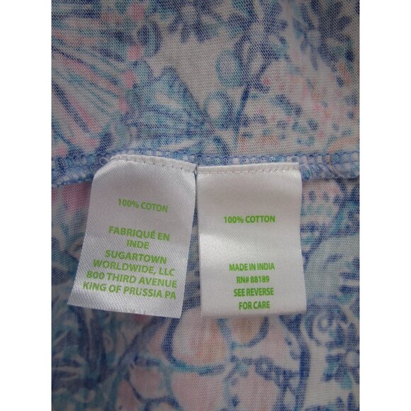 Lilly Pulitzer Dress Medium Babydoll Mini Tiered Seashell Nautical - Picture 10 of 11